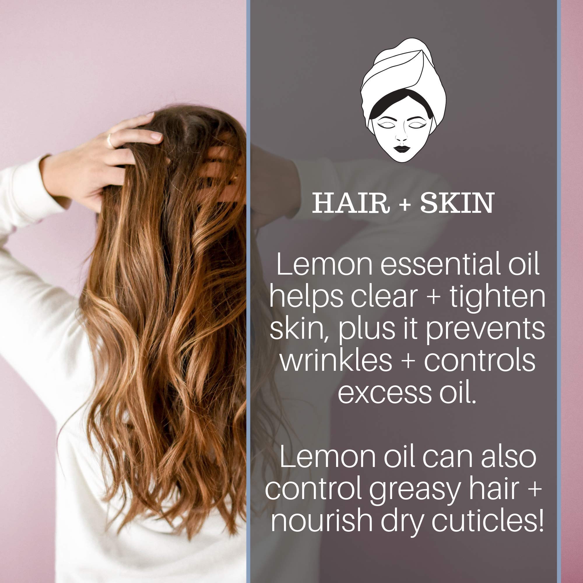 Lemon Essential Oil, 4 fl oz - 100% Pure & Undiluted Lemon Oil for Diffuser and DIY - Natural Deodorizer Pure Body Naturals