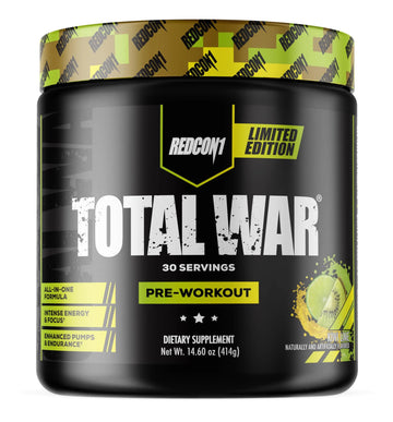 REDCON1 Total War Pre Workout Powder, Kiwi Lime - Beta Alanine + Citrulline Malate Keto
