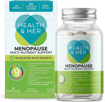 Health & Her Menopause Supplements For Women, Multi-Nutrient, Menopause Support