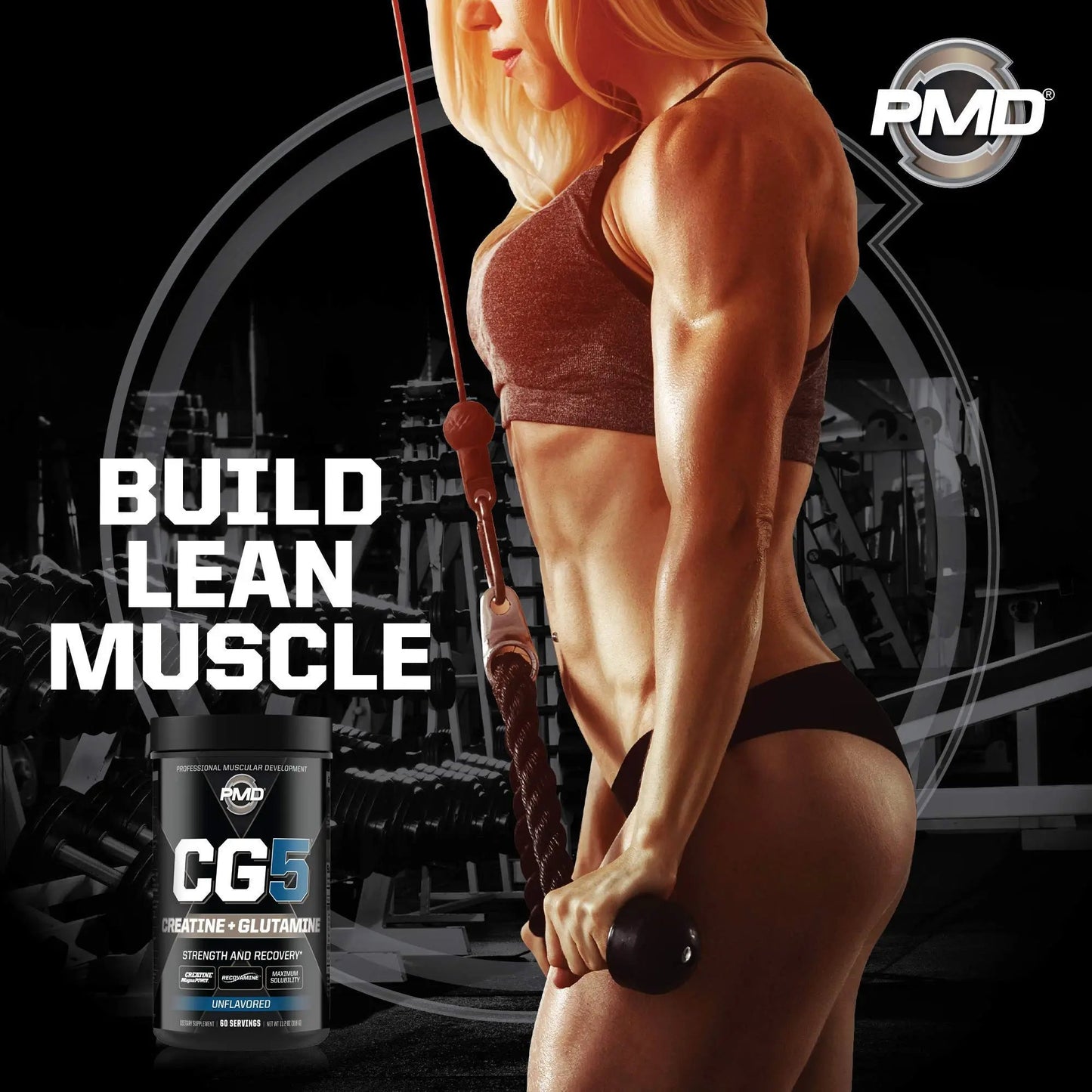 PMD Sports Ultra Pump Fuel Insanity - Pre Workout – Cherry Bombsicle (30 Servings) Sports CG5 Premium Creatine and L-Glutamine Powder (60 Servings)