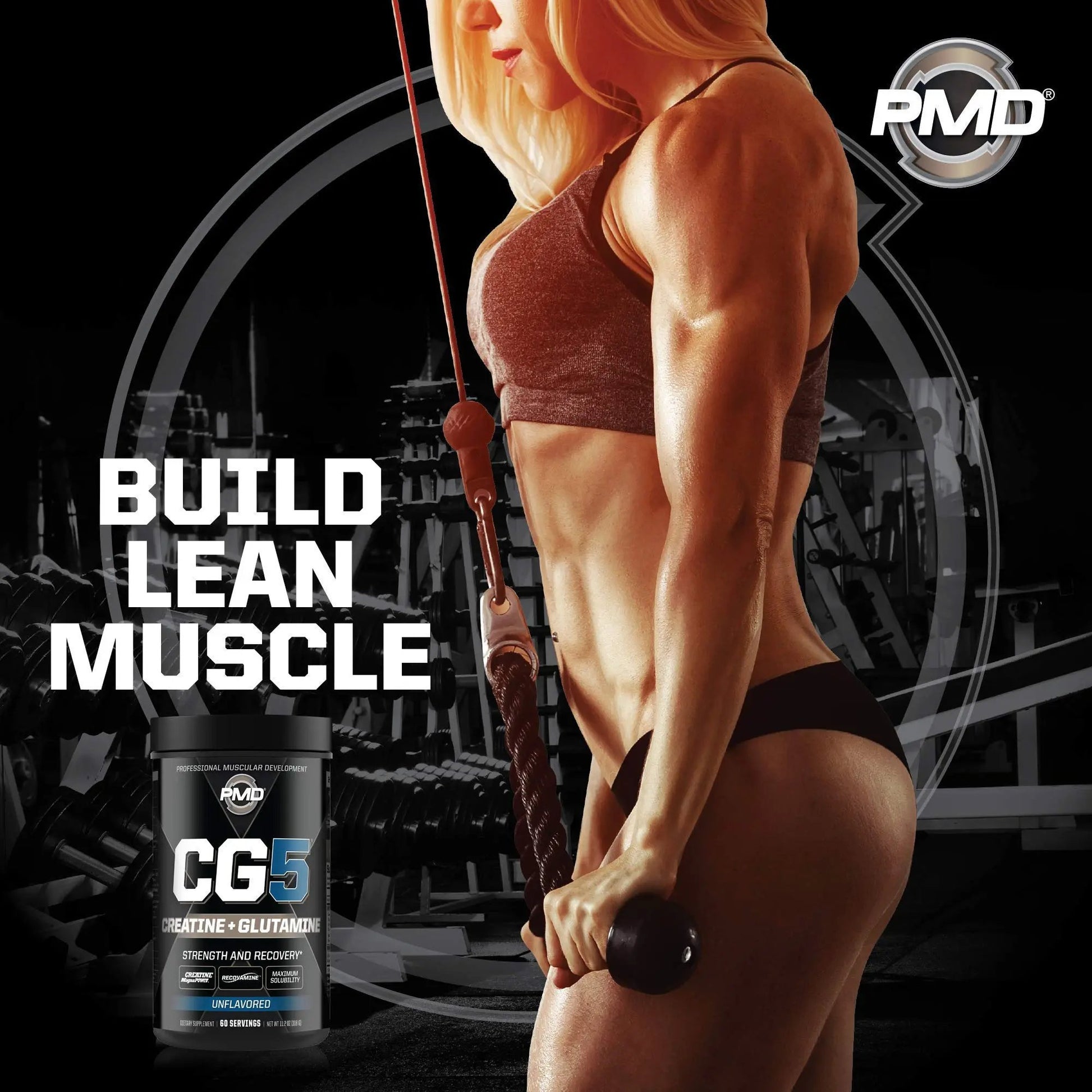 PMD Sports Ultra Pump Fuel Insanity - Pre Workout – Cherry Bombsicle (30 Servings) Sports CG5 Premium Creatine and L-Glutamine Powder (60 Servings)