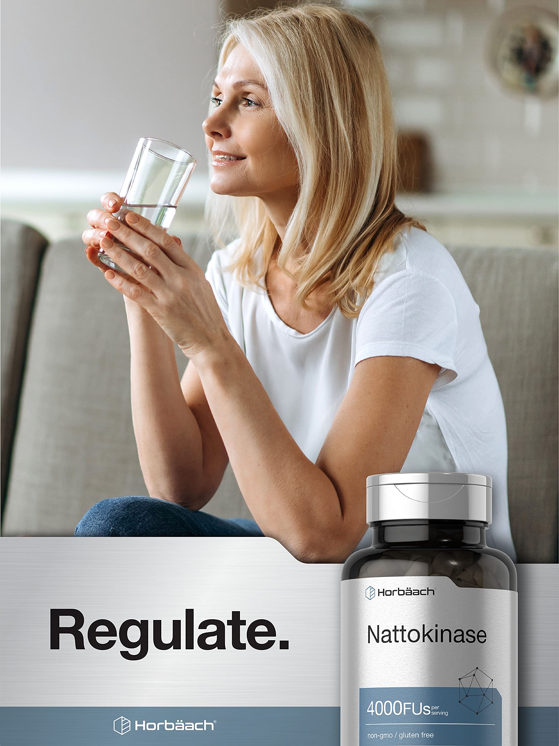 Nattokinase Supplement 4000 FU | 150 Capsules | Non-GMO, Gluten Free | by Horbaach Horbäach