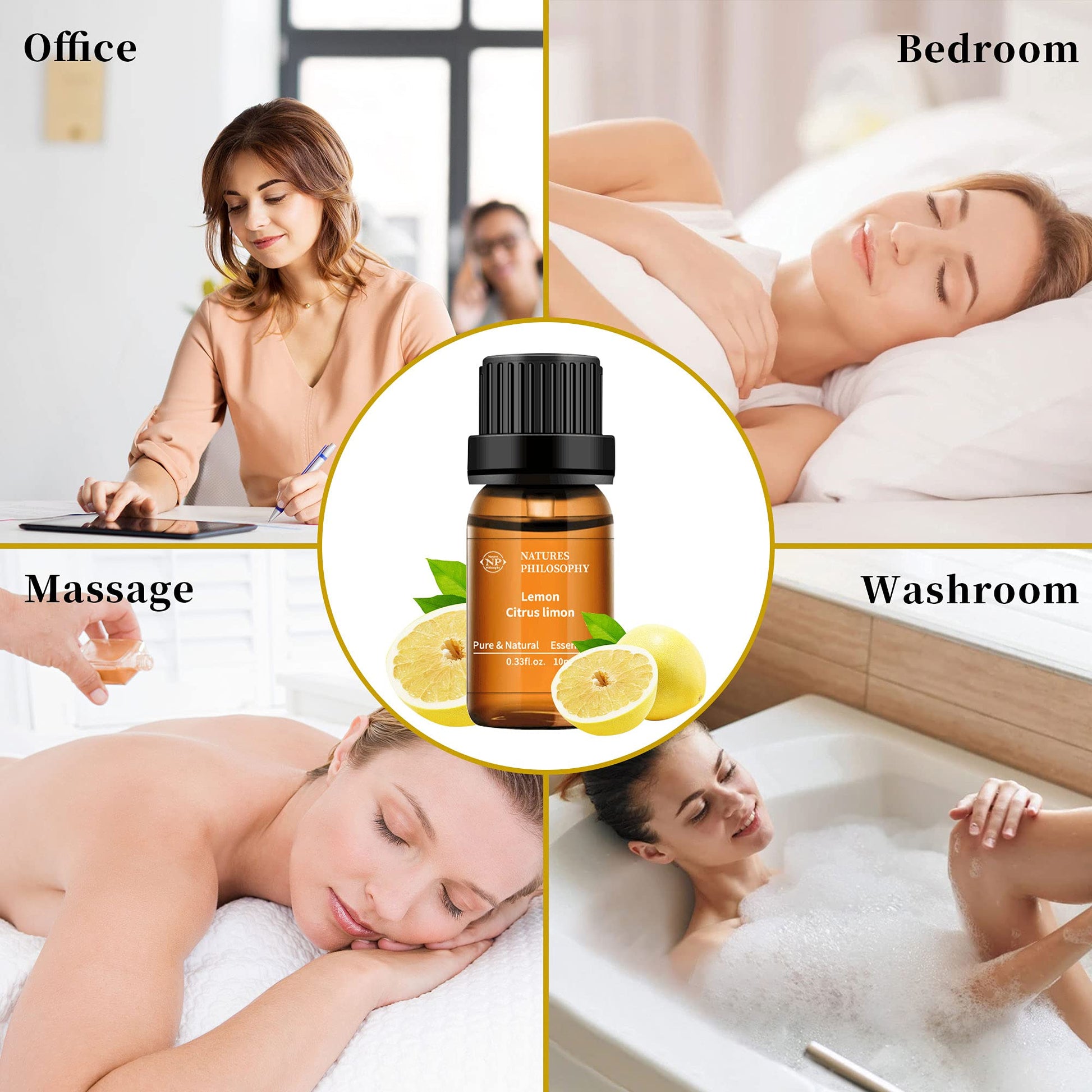 Lemon Essential Oil,100% Pure Organic Essential Oils for Aromatherapy, Diffuser, Massage, Soap Making NP NATURES PHILOSOPHY