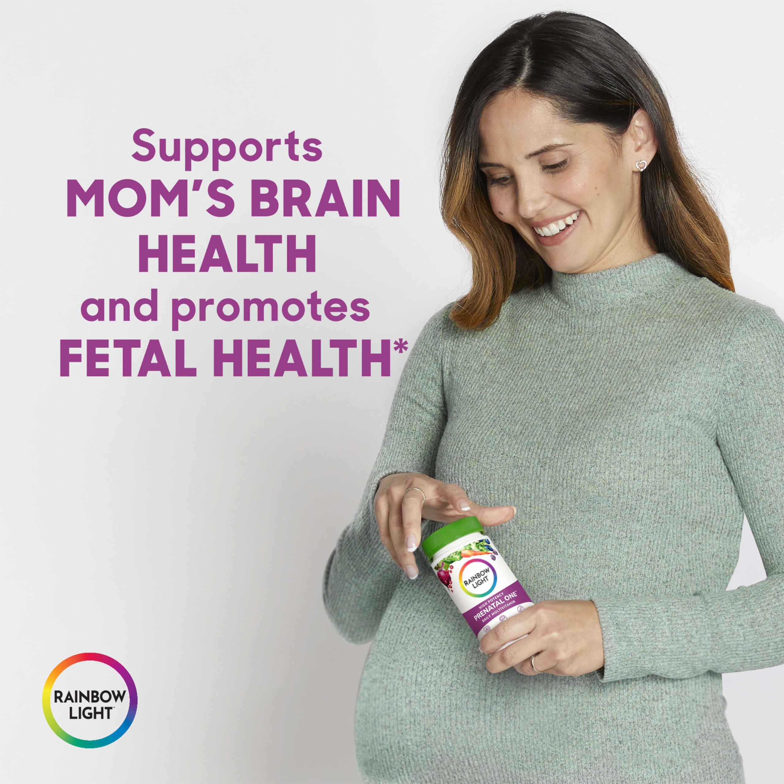 Rainbow Light Prenatal One High Potency Daily Multivitamin with Folate, Ginger and Probiotics