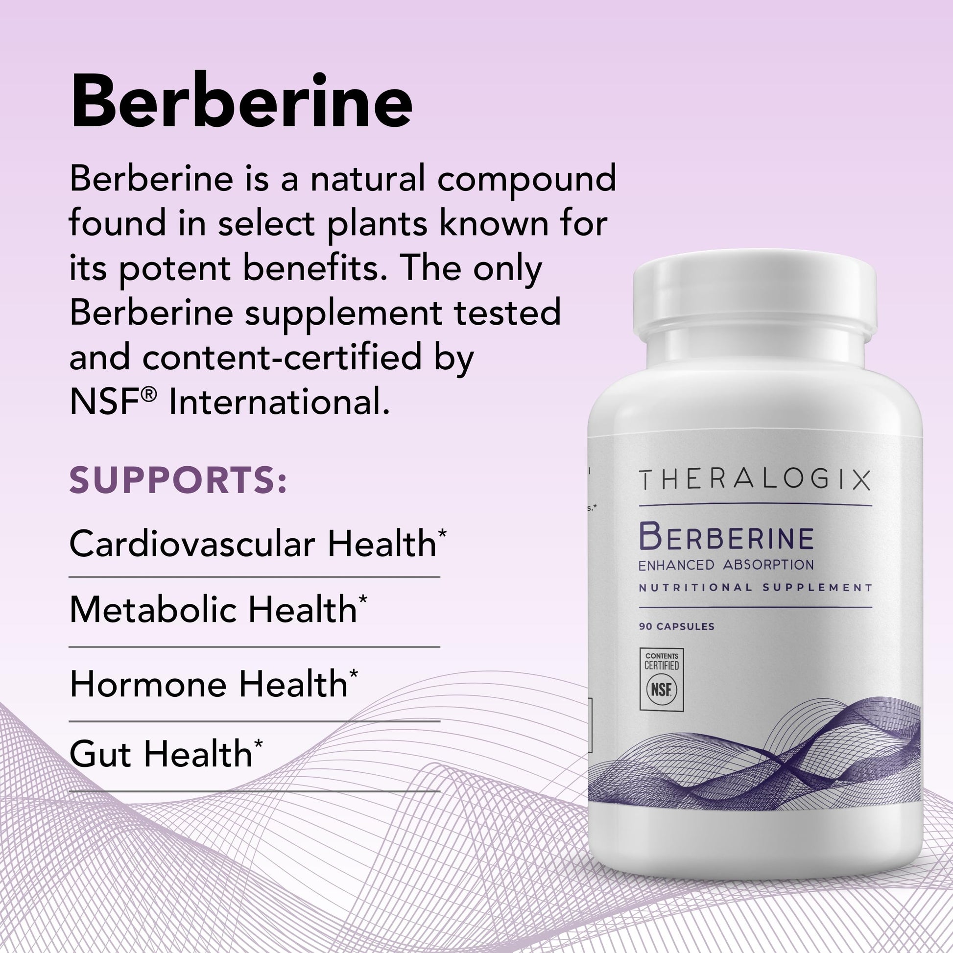 Theralogix Berberine Enhanced Absorption - 90-Day Supply - Made with Berberine Theralogix