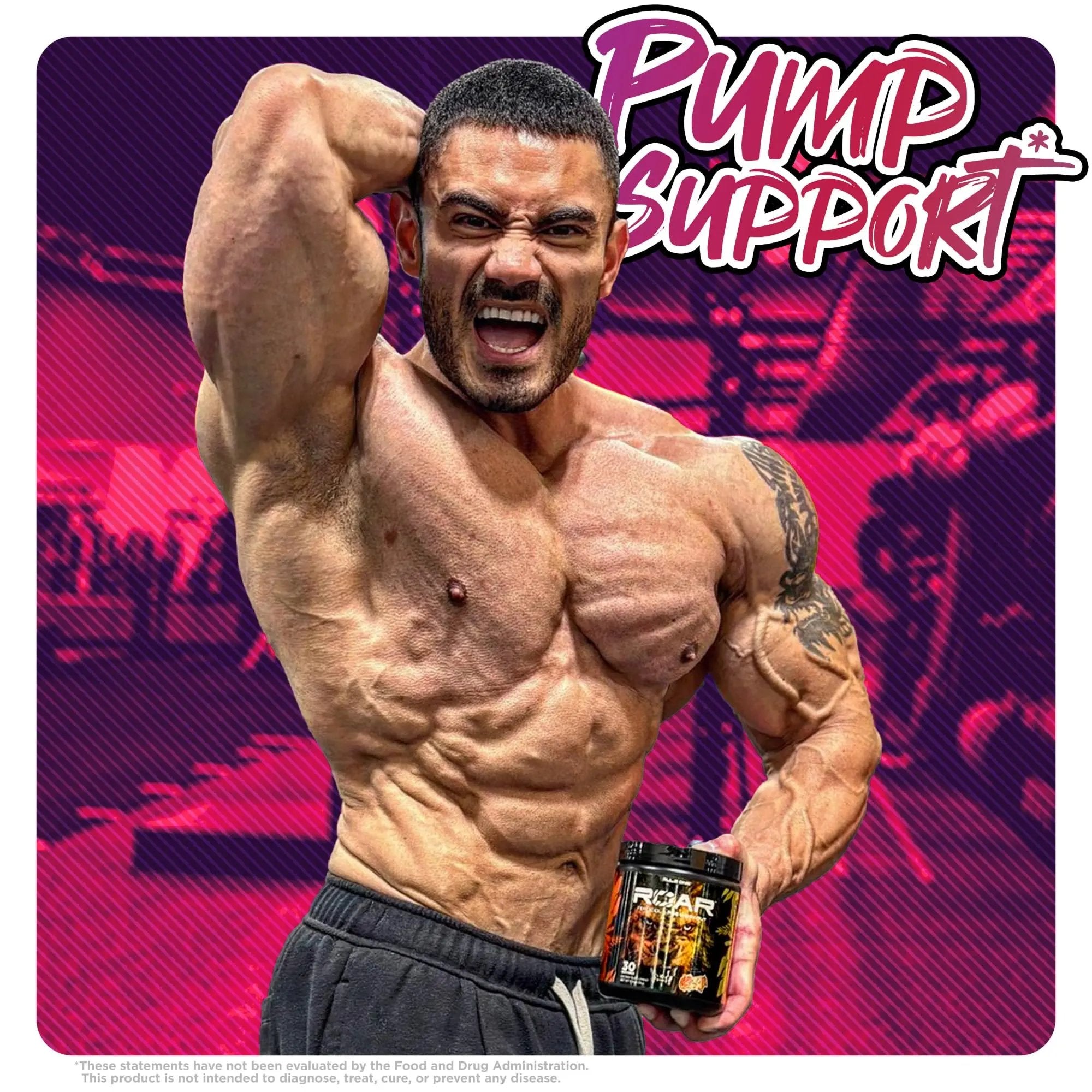 Rule 1 R1 Roar, Wild Grape - 10.05 oz - Pre-Workout Powder - with Creatine, Beta-Alanine, Citrulline, Electrolytes & Caffeine - 30 Servings