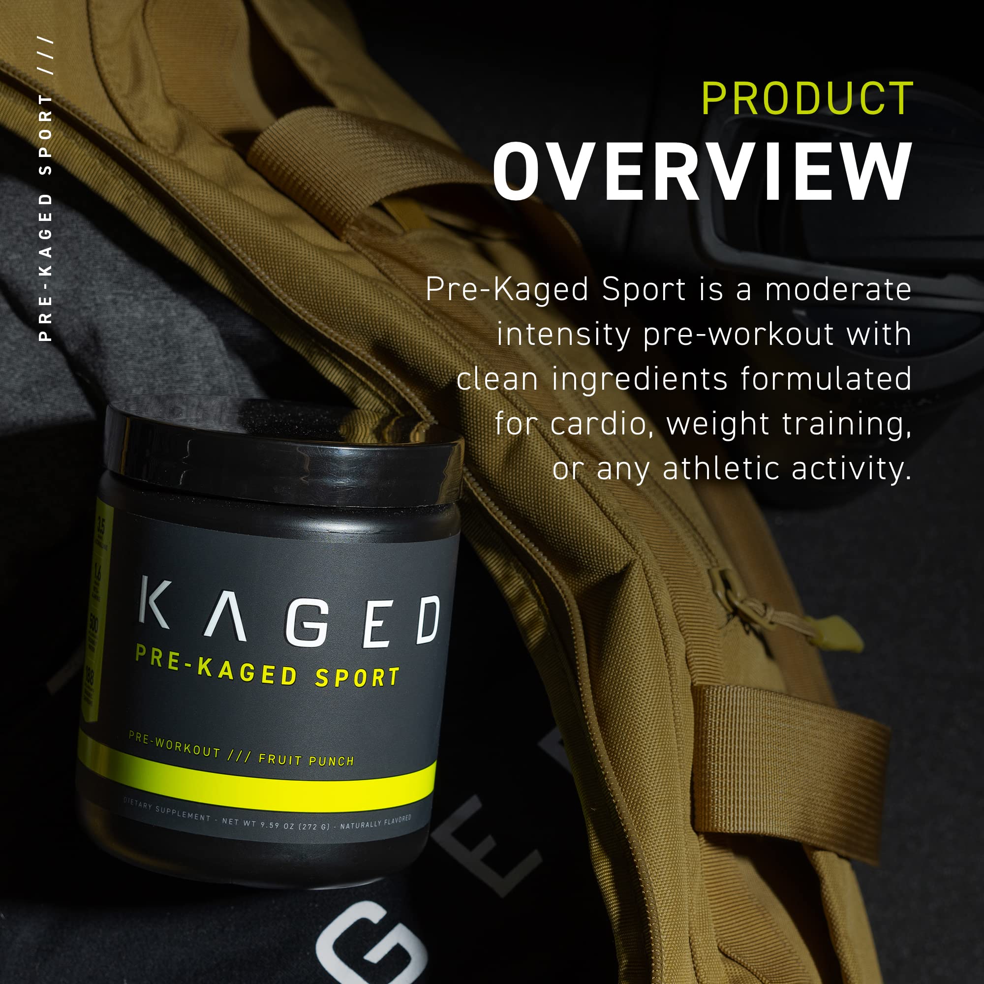 Kaged Athletic Sport Pre Workout Powder | Mango Lime | Energy Supplement for Endurance Kaged