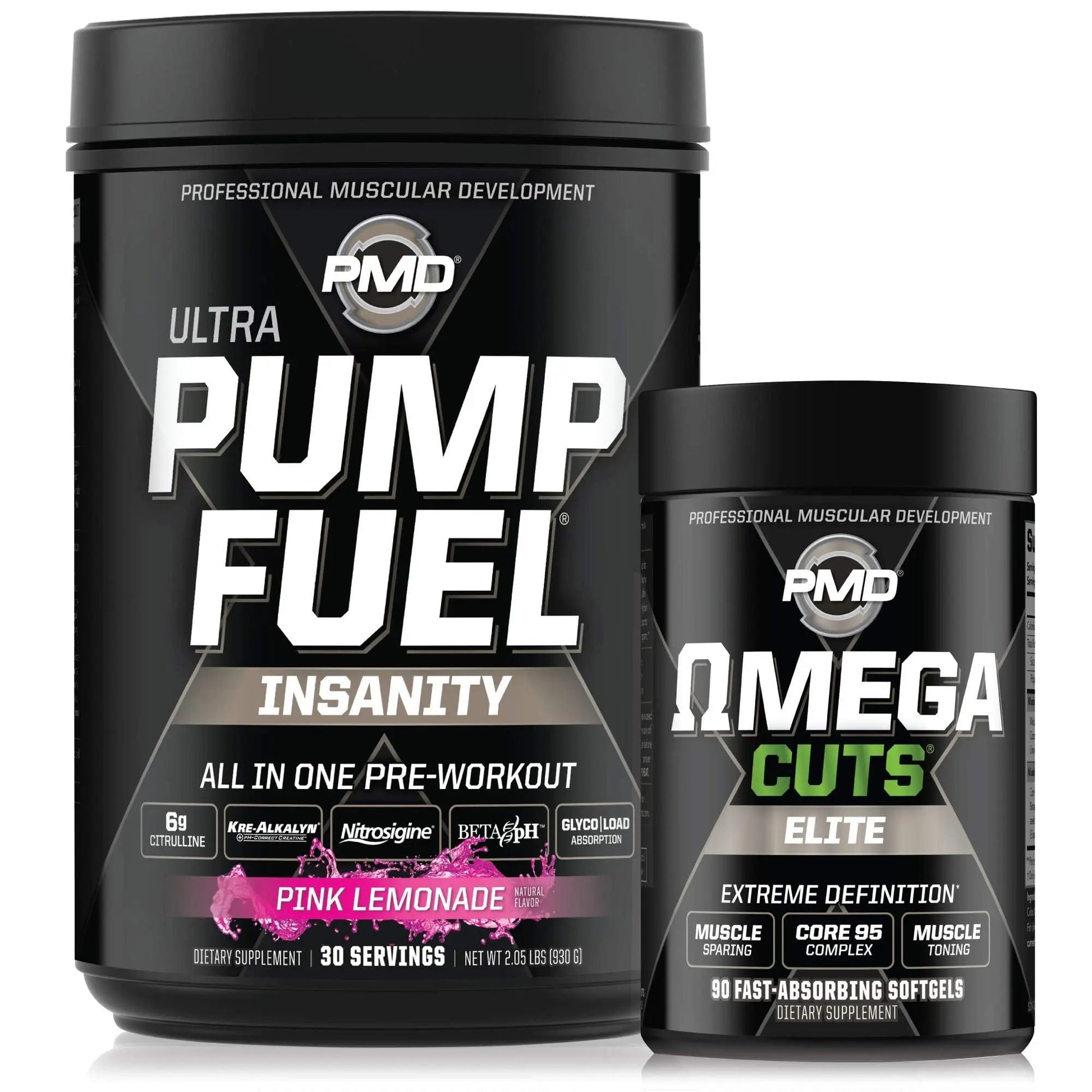 PMD Sports Ultra Pump Fuel Insanity - Pre Workout – Pink Lemonade (30 Servings) Sports