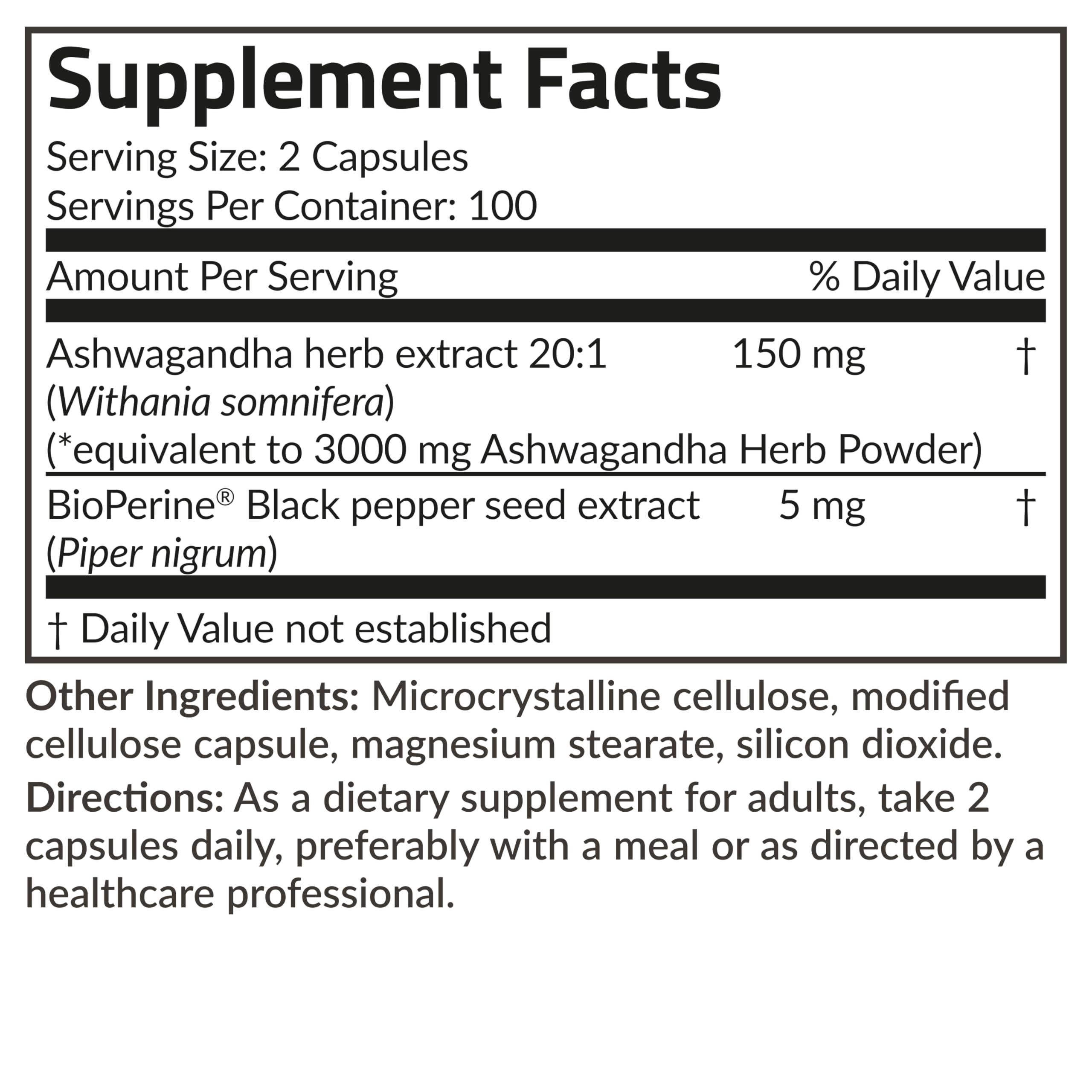 Futurebiotics Ashwagandha Extra Strength Stress & Mood Support with BioPerine Futurebiotics
