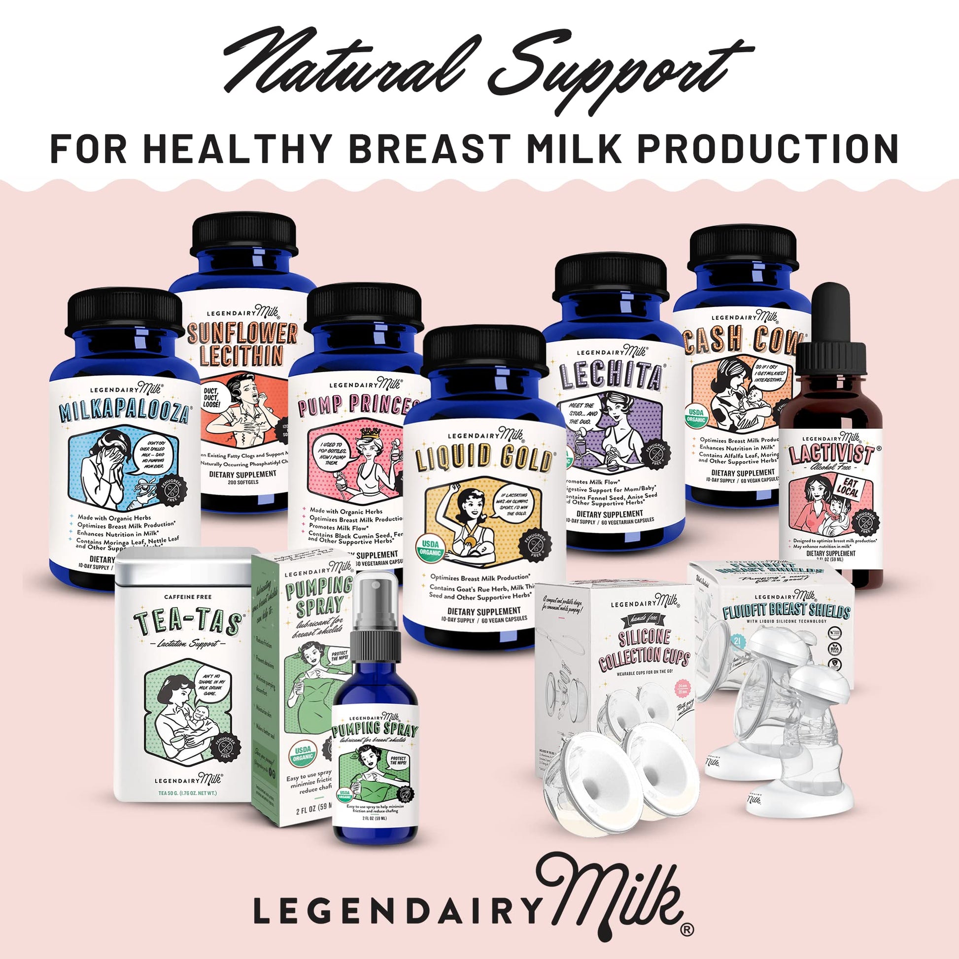 Legendairy Milk Liquid Gold Lactation Supplement, Organic Goat's Rue Lactation Legendairy Milk