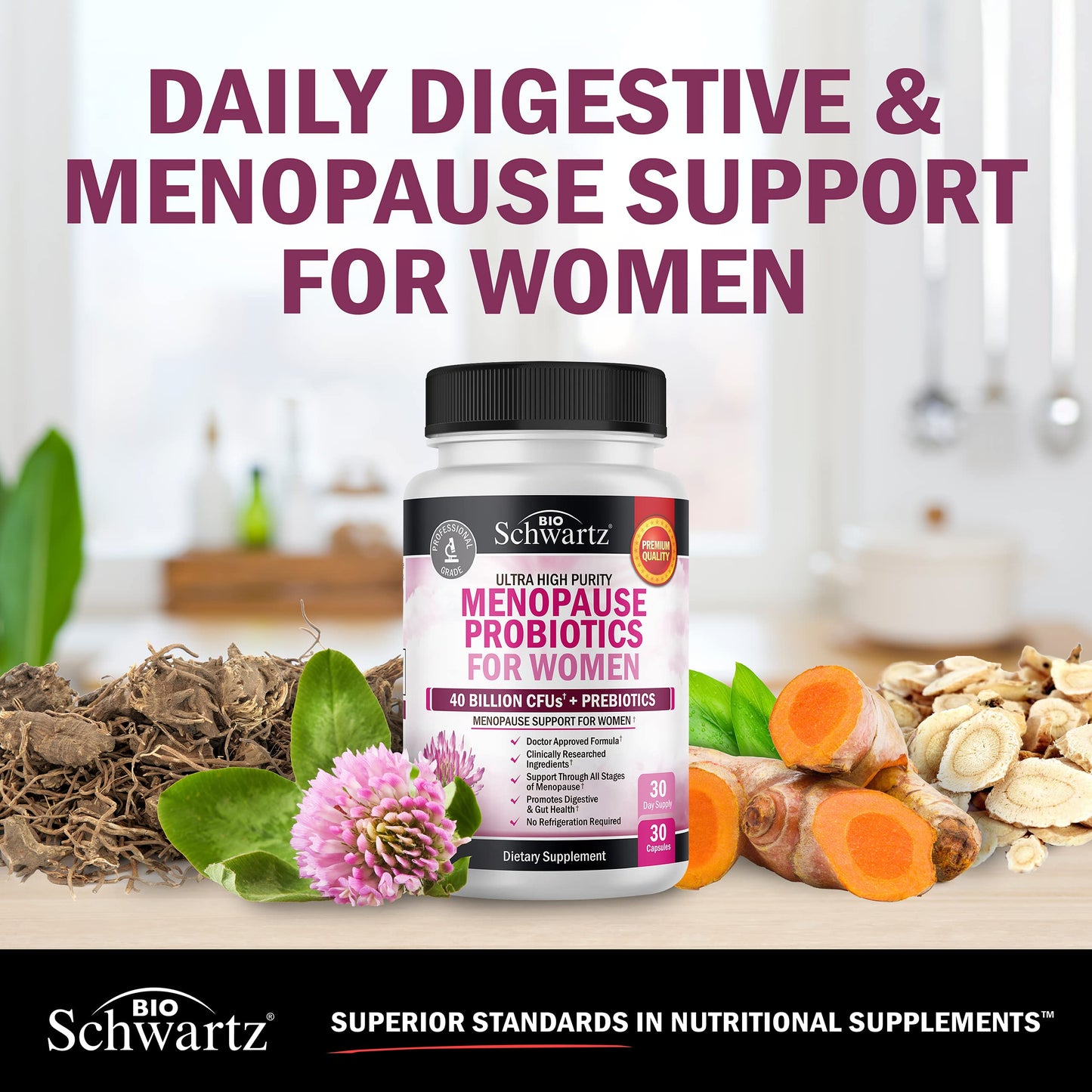 Menopause Support Probiotics for Women - Breakthrough Menopause Relief for Hot Flashes Night