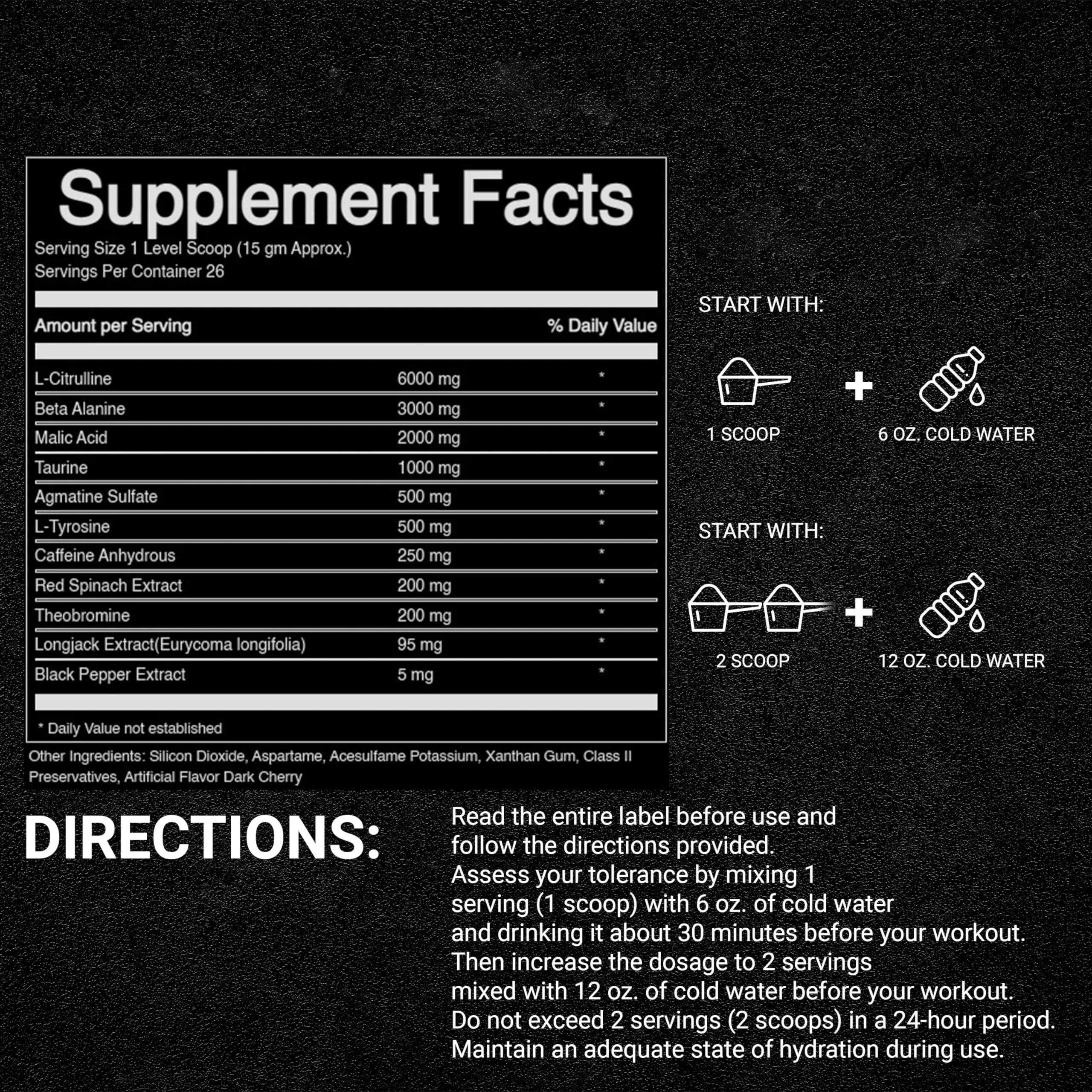 STIMJungle Essential Preworkout •Insane Energy •6G L-Citrulline •3G Beta Alanine •Tongkat Ali •Caffeine •Theobromine