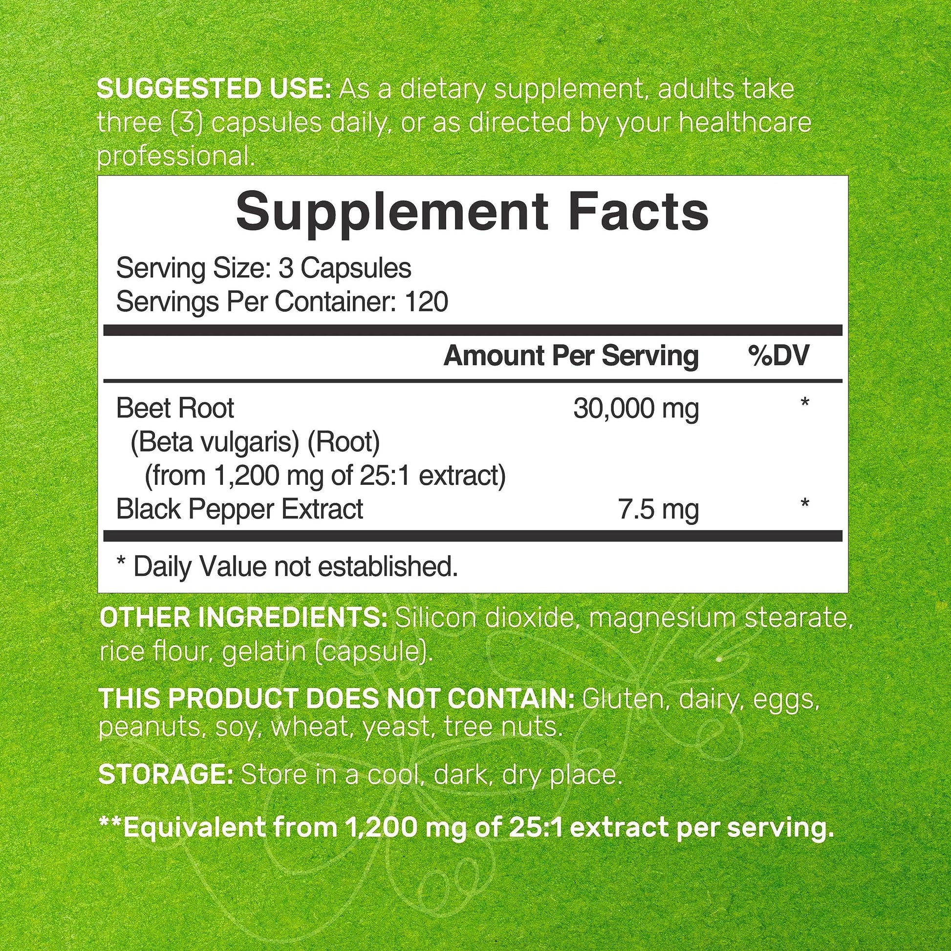 Two Pack Beet Root Capsules 30000mg Per Serving, 720 Counts | with Black Pepper Extract – Enhanced Absorption, Pure Beet Root Powder Source – Nitric Oxide Supplements