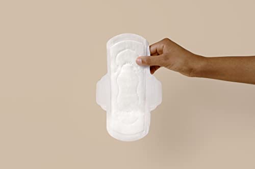 Red Moon Ultra Thin Hemp Pads (Pack of 10) Sanitary Pads for Women, Menstrual Pads- White Red Moon