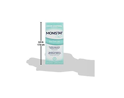 Monistat Stay Fresh Gel, Odor Eliminating Gel for Feminine Care, Fragrance Free Vaginal Gel, Prefilled Monistat
