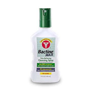 Bactine MAX First Aid Spray - Pain Relief Cleansing Spray with 4% Lidocain Bactine