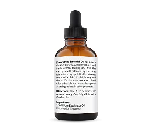 NaturoBliss 100% Pure Natural Undiluted Eucalyptus Essential Oil (4oz) Premium Therapeutic Grade NaturoBliss