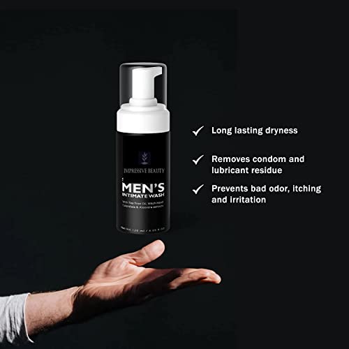 Impressive Beauty Intimate Wash for Men Natural Organic with Tea Tree Oil | pH Balanced Foam Cleansing Impressive Smile