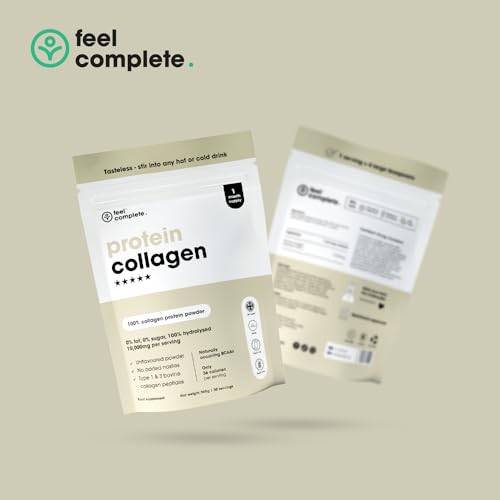 Feel Complete - High Protein Collagen - Premium Type 1 & 3 Hydrolysed Bovine Collagen - Halal - Skin, Hair & Nail Feel Complete