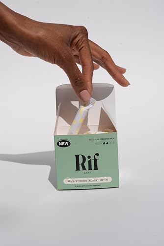 Rif Care Organic Cotton Non Applicator Tampons Regular Absorbency 18 Count Rif care