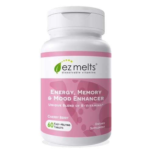 EZ Melts Dissolvable Energy, Memory & Mood Enhancer, Blend of B-Vitamins, Sugar-Free