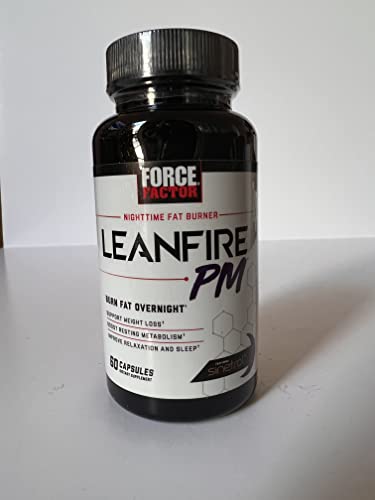 Force Factor LeanFire PM Weight Loss Pills for Women & Men, Fat Burner & Overnight Force Factor