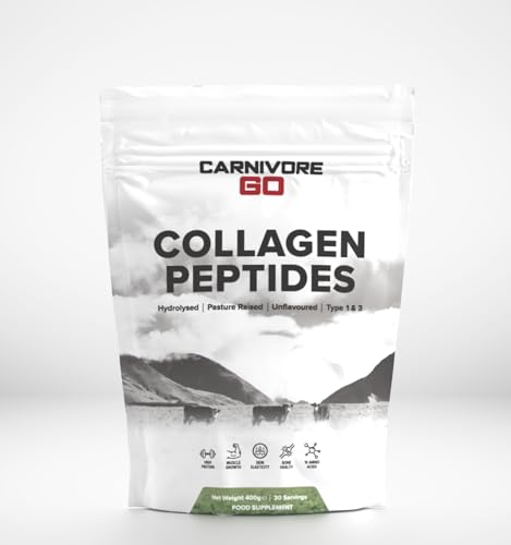 Carnivore Go Grass Fed Bovine Collagen Powder - 400g Hydrolysed Type 1 & 3 Carnivore Go