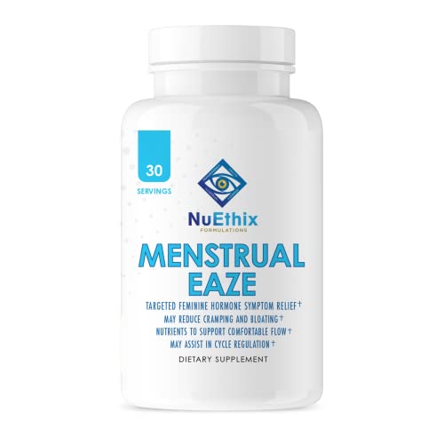 NuEthix Formulations Menstrual Eaze Dietary Supplement, Targeted Feminine Hormone Symptom Relief
