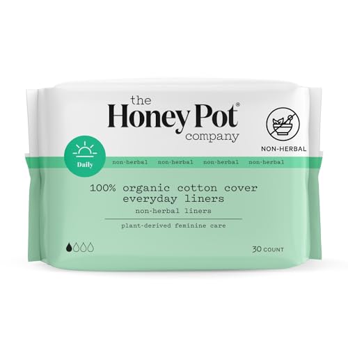 The Honey Pot Company - Non-Herbal Everyday Panty Liners - Organic Pads for Women - Cotton Cover