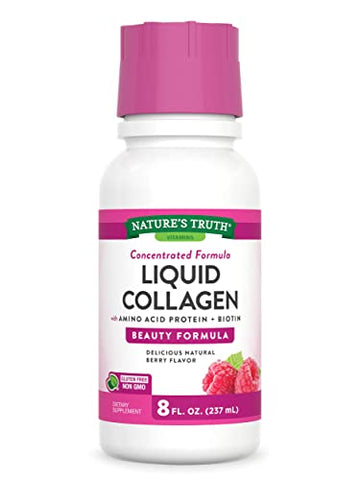 Nature's Truth Liquid Collagen | 8 oz | Non-GMO, Gluten Free Supplement | Natural Berry