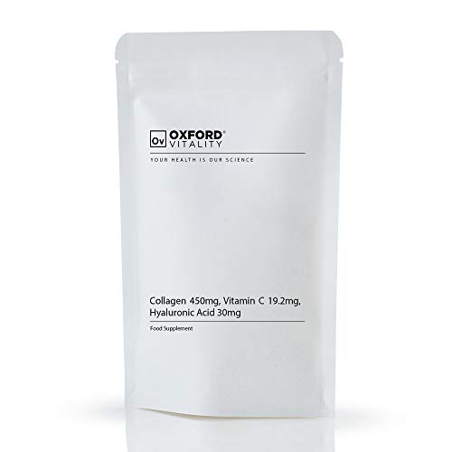 Collagen 450mg, Vitamin C 19.2mg, Hyaluronic Acid 30mg Capsules | Bones & Skin Ov OXFORD VITALITY