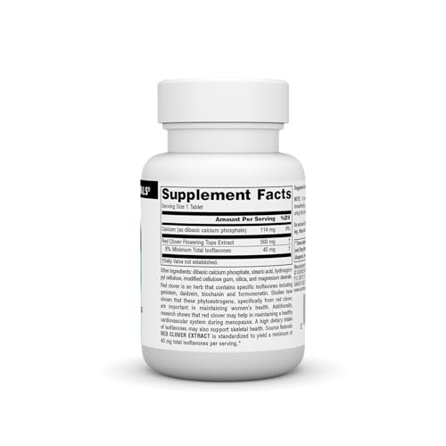 Source Naturals Red Clover Extract, 500 Mg Tablet, 30 Count