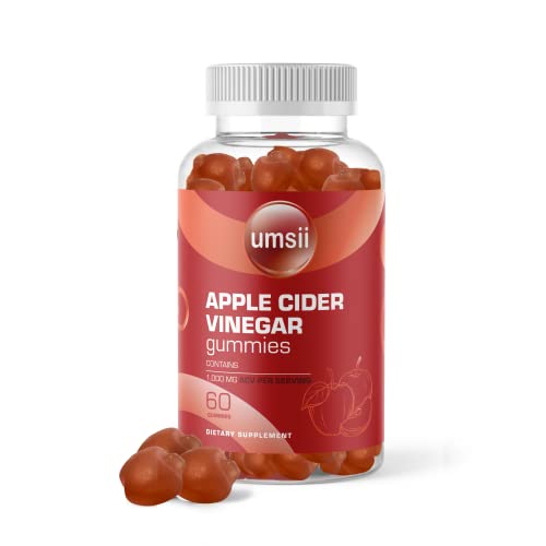 umsii Apple Cider Vinegar Gummies | 1,000 mg Organic Extract | Can Promote Gut Health