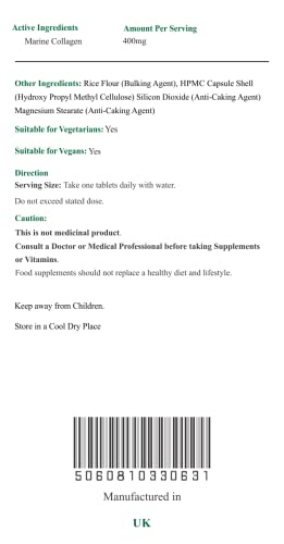 NATURE'S VITALITY'S Marine Collagen Capsules 400mg 60 Capsules 2 NATURE'S VITALITY'S