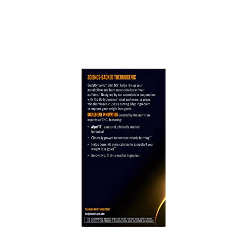 BodyDynamix Slim NS | Non-Stim Thermogenic | 60 Count GNC