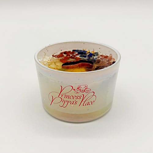Princess Pippa's Place Healing Candles with Crystals Inside- Natural Soy Wax 7 Stones Crystal Candle Jar