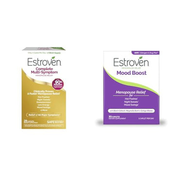 Estroven Complete Multi-Symptom Menopause Supplement for Women & Mood Boost