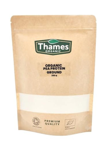 Thames Organic Organic Pea Protein Ground - Premium Vegan Supplement for Muscle Growth & Dietary Plans 250g