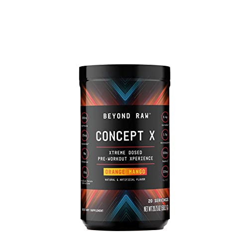 BEYOND RAW Concept X | Clinically Dosed Pre-Workout Powder | Contains Caffeine
