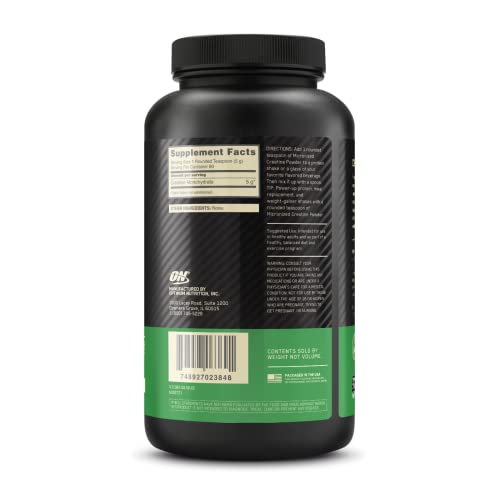 Optimum Nutrition Micronized Creatine Monohydrate Powder, Unflavored, Keto Friendly Optimum Nutrition