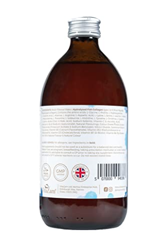 Sapphire Elixir Hydrolysed Marine Collagen Liquid 10000mg Sugar Free with Hyaluronic Acid VitaZam