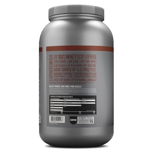 Isopure Dutch Chocolate Whey Isolate Protein Powder with Vitamin C & Zinc for Immune Isopure
