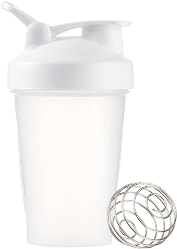 Shaker Bottle 12oz Protein Shaker Plastic Bottle for Pre & Post workout with Twist and Lock