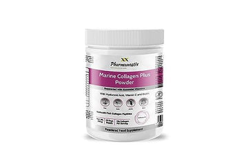 Pharmanostix Hydrolysed Marine Collagen Plus Powder 300g - 10,000mg Collagen with Hyaluronic Acid