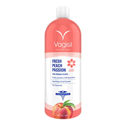 Vagisil Scentsitive Scents Fresh Peach Passion Daily Intimate Wash for Women, Gynecologist Tested