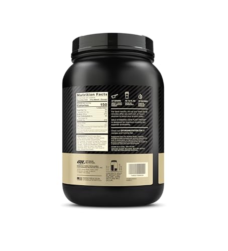 Optimum Nutrition Gold Standard 100% Plant Based Protein Powder, Gluten Free, Vegan Optimum Nutrition