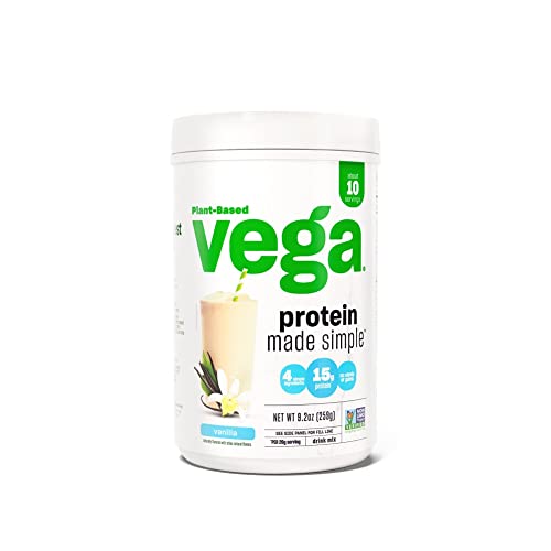 Vega Protein Made Simple Protein Powder, Vanilla - Stevia Free, Vegan, Plant Based