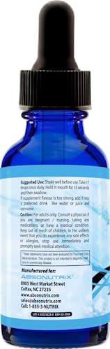 Absonutrix Berberine Supplement 600 mg, 4 Fl Oz Large Bottle, Healthy Weight Loss Support