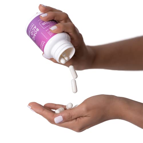 Seroflora Boric Acid Vaginal Suppositories for Women + 1 Suppository Applicator - Helps Seroflora