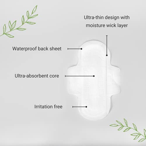 Veeda Ultra-Thin Absorbent Day Pads with 100% Natural Cotton Top Sheet are Always Chlorine Veeda